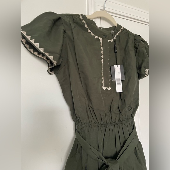 Elie Tahari Maxi Dress Women 6 Boho Embroidered Kalamata Fairy Belted Tiered NWT - Picture 5 of 16